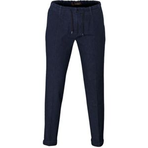 Moorer, Jeans, Heren, Blauw, XL, Denim, Lichtgewicht Japans Comfort Denim Chino Broek