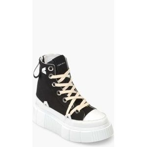 Inuikii, Schoenen, Dames, Zwart, 40 EU, Katoen, Canvas High Top Sneakers