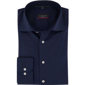 Eterna, Overhemden, Heren, Blauw, 2Xl, Katoen, Donkerblauwe Overhemdjurk