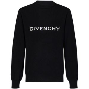 Givenchy, Truien, Heren, Zwart, XS, Wol, Round-neck Truien