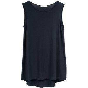 Le Tricot Perugia, Tops, Dames, Blauw, M, Mouwloze Viscose Top