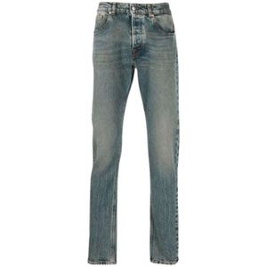 John Richmond, Jeans, Heren, Blauw, W31, Katoen, Slim-Fit Faded Jeans