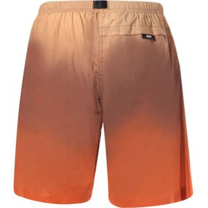 Msgm, Korte broeken, Heren, Veelkleurig, L, Katoen, Camo Shorts met Geborduurd Logo