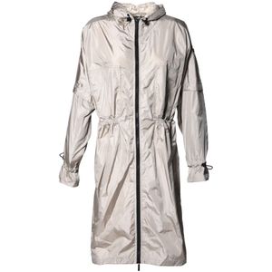 Baldinini, Trench coat in cream nylon Beige, Dames, Maat:M