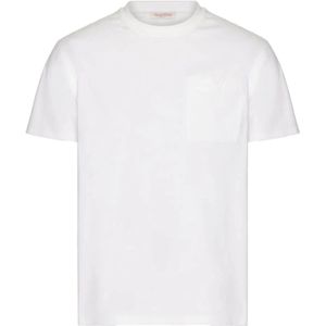 Valentino Garavani, Witte T-shirts en Polos van Valentino Garavani Wit, Heren, Maat:L