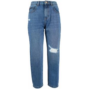 YES Zee, Jeans, Dames, Blauw, W30, Denim, Hoge taille blauwe denim jeans met rits