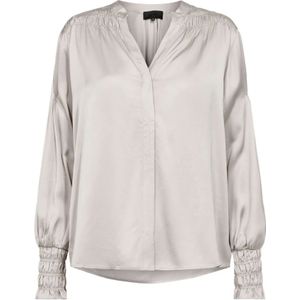 Levete Room, Estel 4 Blouse in Icey Grey Grijs, Dames, Maat:M