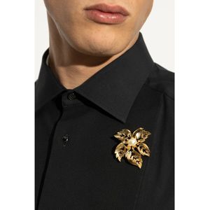 Dolce & Gabbana, Accessoires, Heren, Geel, ONE Size, Messing broche