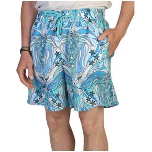 Richmond, Korte broeken, Heren, Veelkleurig, S, Polyester, Zomer Heren Shorts met Logo