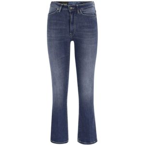 Dondup, Jeans, Dames, Blauw, W29, Blauwe Bootcut Jeans met Flared Line