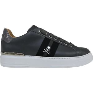 Philipp Plein, Grijze en Zwarte Sneakers Grijs, Heren, Maat:45 EU