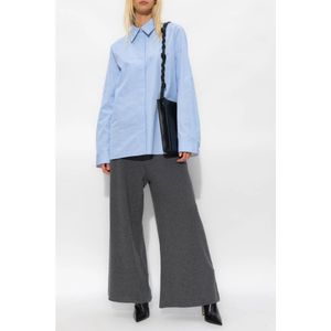 Jil Sander, Overhemden, Dames, Blauw, XS, Katoen, Gestreept overhemd