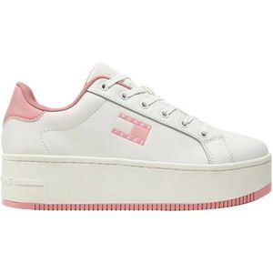 Tommy Hilfiger, Schoenen, Dames, Wit, 41 EU, Roze Sneakers 1Uscita