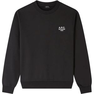 A.p.c., Sweatshirts & Hoodies, Heren, Zwart, L, Katoen, Zwarte Unisex Sweater Rue Madame Paris