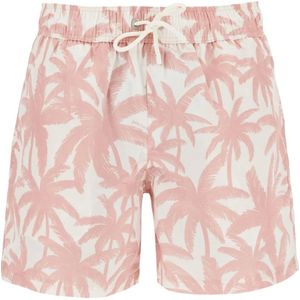 Palm Angels, Badkleding, Heren, Veelkleurig, S, Palmboomprint Bermuda Shorts