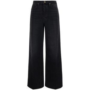 Frame, Wide Jeans Zwart, Dames, Maat:W25