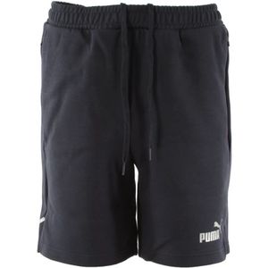 Puma, Korte broeken, Heren, Blauw, M, Katoen, Team Final Navy Shorts voor Heren