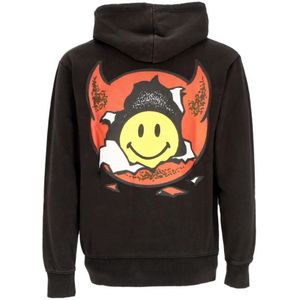 Market, Sweatshirts & Hoodies, Heren, Zwart, L, Katoen, Smiley Inner Peace Hoodie