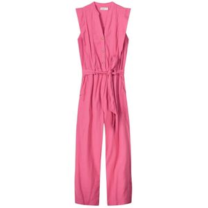 Summum Woman, Roze Jumpsuit met Wijde Pijpen Roze, Dames, Maat:L