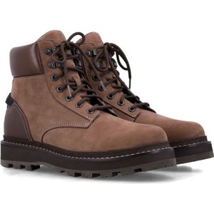 Moncler, Schoenen, Heren, Bruin, 42 EU, Leer, Bruine Gesloten Wandelschoenen Aw 24