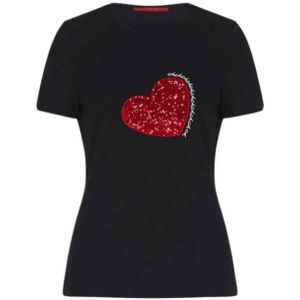 Carolina Herrera, T-Shirts Zwart, Dames, Maat:S