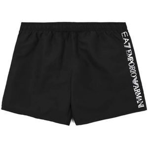 Emporio Armani, Logo Zwemshorts voor Heren Zwart, Heren, Maat:2XL