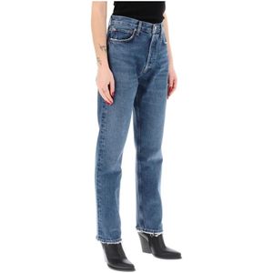 Agolde, Jeans, Dames, Blauw, W29, Katoen, Straight Jeans