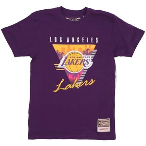 Mitchell & Ness, Tops, Heren, Paars, L, Katoen, NBA Final Seconds Tee Paars