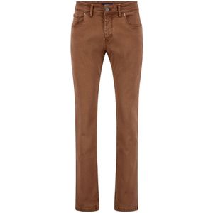 Gardeur, Bruine Slim Fit Jeans Bruin, Heren, Maat:W33 L34