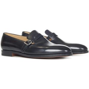 John Lobb, Schoenen, Heren, Zwart, 43 EU, Leer, Zwarte Loafer Schoenen voor Mannen