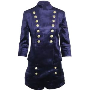 Balmain Pre-owned, Pre-owned, Dames, Blauw, S, Pre-owned Velvet outerwear