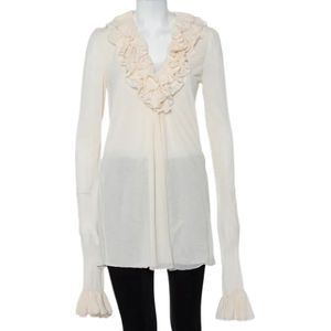 Ralph Lauren Pre-owned, Pre-owned, Dames, Beige, M, Pre-owned Knit tops