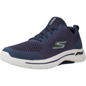 Skechers, Schoenen, Heren, Blauw, 44 EU, Comfortabele Arch Fit Sneakers