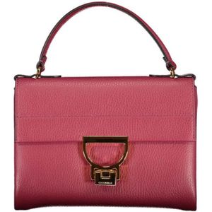 Coccinelle, Tassen, Dames, Rood, ONE Size, Rode Leren Handtas met Verstelbare Schouderband