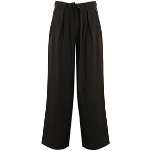 Louis Gabriel Nouchi, Broeken, Heren, Zwart, M, Wol, Hoge taille wollen broek