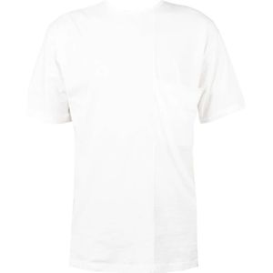 Xagon Man, Tops, Heren, Wit, 2Xl, Katoen, Oversize Ronde Hals Zak T-shirt
