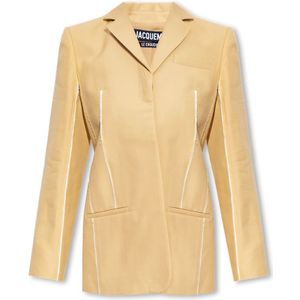 Jacquemus, Jassen, Dames, Beige, M, Caraco blazer