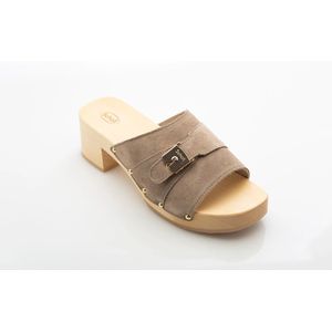 Scholl, Schoenen, Dames, Beige, 37 EU, Suède, Beige Suède Klompen