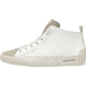 Candice Cooper, Schoenen, Dames, Wit, 39 EU, Leer, Leather and suede ankle sneakers Dafne MID