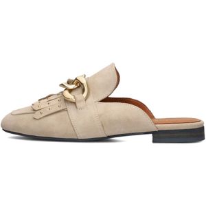 Notre-v, Schoenen, Dames, Beige, 44 EU, Suède, Beige Suède Fringe Muiltjes