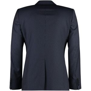 Dolce & Gabbana, Jassen, Heren, Blauw, L, Wol, Pinstripe Wollen Pak