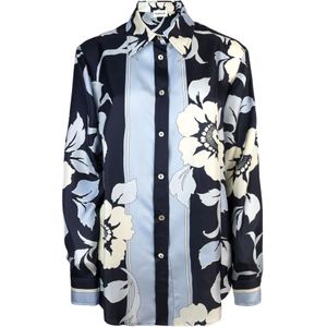 P.a.r.o.s.h., Blouses & Shirts, Dames, Veelkleurig, M, Bloemenprint zijden overhemd