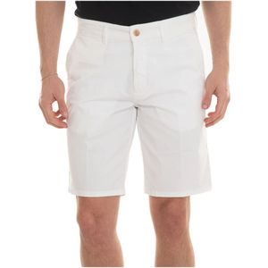 Harmont & Blaine, Korte broeken, Heren, Wit, XL, Katoen, Katoenen Bermuda Shorts met Logo