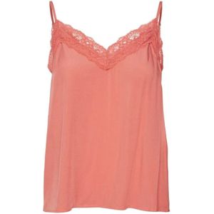 Vero Moda, Tops, Dames, Rood, S, Kanten Top in Cayenne Rood