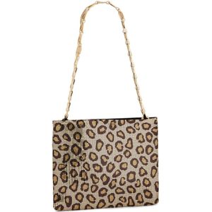 Paco Rabanne, Leopard Natuurlijke Metalen Handtas Veelkleurig, Dames, Maat:ONE Size