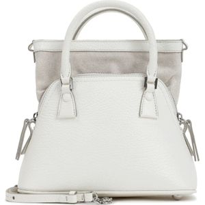 Maison Margiela, 5AC Micro Tas in Wit Wit, Dames, Maat:ONE Size