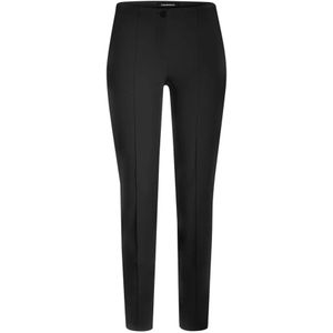 Cambio, Broeken, Dames, Zwart, XL, Slim Fit Broek met Decoratieve Stiksels