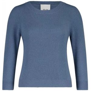 Allude, Luxe Wol-Kasjmier Pullover Blauw, Dames, Maat:L