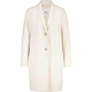 Cinque, Single-Breasted Coats Beige, Dames, Maat:M