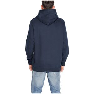 Tommy Jeans, Sweatshirts & Hoodies, Heren, Blauw, S, Katoen, Mannen Vlag Sweater Herfst/Winter Collectie